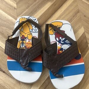 Disney Brown and Blue Kids Flip Flops